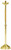 Solid Brass & Oak Processional Candlestick – 46" 