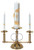 Solid Brass Wedding Candelabra with Silver Accents 