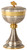 24K Gold-Plated & Oxidized Silver Ciborium – 250 Host Capacity