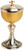24K Gold-Plated & Oxidized Silver Ciborium – 200 Host Capacity