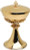 Gold plated, 4" Base.
7 3/4" height, 4 1/2" diameter cup.
175 host capacity (Based on 1 1/8" Host)
Complements Chalice 721

 