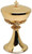 Gold plated, 4" Base.
7 3/4" height, 4 1/2" diameter cup.
Complements Chalice 721

 