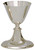 Stainless steel Chalice with 5 1/2" Scale Paten.  6" height, 3 3/4" diameter cup, 8 ounce capacity.