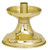 Solid Brass Two-Tone Altar Candlestick – 4" H