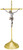 Solid Brass Altar Crucifix with Oxidized Silver Corpus – 15" H