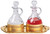 24K Bright Gold-Plated Processional Cruet Set with Tray – 10 Ounce Capacity