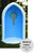 Pointed Inlay Cross Cement Grotto for 18" Statue - 24" 
