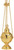 24K Gold-Plated Eastern Rite Censer with Incense Boat & 12 Bells