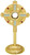 24K Gold-Plated Eucharistic Ostensorium with Silver Cross & Ruby Accents – 23" H