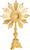 Gold sunburst monstrance with detailed base