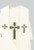 Chasuble Pall #278A- Resurrection Mass Set Funeral Chasuble with Celtic Cross embroidery design front and back. Tailored in no iron textured polyester. Coordinating Funeral Pall (278) and Overlay Stole (701) are sold individually. Genuine Swiss Schiffli embroidery has been generously applied in a combination of multi and single color embroideries, front and back.