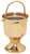 Holy Water Pot with Sprinkler – Brass or Bronze Finish
