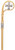 Bishop’s Crozier with Cross – 24K Gold or Silver-Plated Finish – 71"