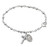 3MM Sterling Silver Beaded Bracelet with Miraculous Medal and Crucifix