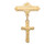 Crucifix Baby Bar Pin,  Gold-Plated Sterling Silver. Rhodium finish. Gift Box included. Engraving Option Available