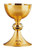 Brass Gold Plated. Wedding motif on base. Includes 5 3/4" scale paten. Height: 6 3/4". Cup Diameter: 4 3/4". 12 Oz. Includes 5 3/4" scale paten. If you wish to have the chalice engraved please add the information in the comments section when ordering. Imported from Spain. Please allow 5 to 8 weeks for delivery.