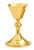 24K Gold Chalice & Scale Paten and Matching Ciborium 