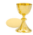 24K Gold Chalice & Scale Paten and Matching Ciborium 