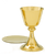 High Polish 24K Gold Chalice & Scale Paten and Matching Ciborium