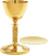 24K Gold Plated Holy Family Chalice & Paten and Matching Ciborium 