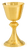 24K Gold Celtic Braid Chalice & Paten and Matching Ciborium 