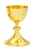 24K Gold Chalice & Scale Paten and Matching Ciborium - High Polish Finish