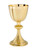 Chalice A-177G 24kt gold plate .  Ht. 8 3/8". Holds 16oz. and comes with a 5.5 scale paten
Ciborium, B-178G, 24kt gold plate. Host 175.  Ht. 8 7/8"