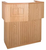 Wooden Church Pulpit with Two Interior Shelves – With or Without Bible Symbol – 45"