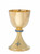 Chalice-24kt gold plate. Ht. 7 5/8" Holds 16oz. Complete with 6 1/8" bowl paten
