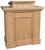 Wooden Church Pulpit with Rectangular Trim & Two Interior Shelves - 46"