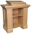 Wooden Church Pulpit with Rectangular Trim & Two Interior Shelves - 46"