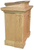 Wooden Church Pulpit with Rectangular Trim & Two Interior Shelves - 46"
