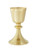 Chalice, A-9304G, 24kt gold plate. Ht. 7.5".  11oz. 5.5" scale paten

Ciborium, B-3905G, 24kt gold plate. Ht. 8 1/8".  Host 175