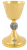 24K Gold Two-Tone Chalice with Scale Paten 