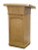 Lectern with two inside shelves

Dimensions: 46" height, 24" width, 21" depth

Brass Lamps and symbols are available at additional cost