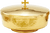 24K Gold-Plated Communion Bowl with Cover - Hammered Finish 