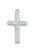 Rhodium Plated Etched Cross Pendant 
