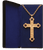 Pectoral Cross with Amethyst Stones - 24K Gold-Plated or Silver-Plated