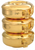 24K Gold-Plated Single or Stacking 3-Piece Ciboria Set - Hammered Texture 