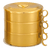 24K Gold-Plated Single or Stacking 3-Piece Ciboria Set with Swinging Handles - Satin Finish