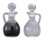 Glass Cruet Set with Polished Brass Tray 