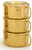 24K Gold-Plated Single or Stacking Ciboria 3-Piece Set - High Polish Finish 