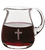 Glass Flagon with Etched Cross - 32 Ounces 