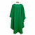 Shown in Kelly Green. This plain lightweight chasuble is beautifully tailored in polyester with a textured linen-type weave finish. The chasuble is available in a choice of eight colors (pure white, off white, violet, purple, kelly green, hunter green, blue, sarum, red, and rose). Included with each chasuble is a self lined underlay stole. Roll Collar available at an additional cost.
Plain Lightweight Chasubles of a Textured Fortrel Polyester
Plain Collar
Machine washable
Supplied with understole
Available in 10 liturgical colors
