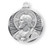 1" Sterling Silver Scapular Medal showing the Sacred Heart of Jesus on the round shaped front and Our Lady of Mount Carmel on the reverse side.  Medal comes with a genuine rhodium 24" Chain in a deluxe velour gift box. 