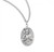 Sterling Silver Oval Sacred Heart of Jesus Scapular Medal - 18" Chain