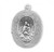 Sterling Silver Oval "Crown of Thorns" Scapular Medal - 18" Chain