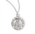 Sterling Silver Round Holy Scapular Medal - 18" Chain