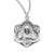 Sterling Silver Sacred Heart of Jesus Quatrefoil Medal - 18" Chain