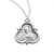 Sterling Silver Trinity Sacred Heart of Jesus Pendant - 18" Chain
